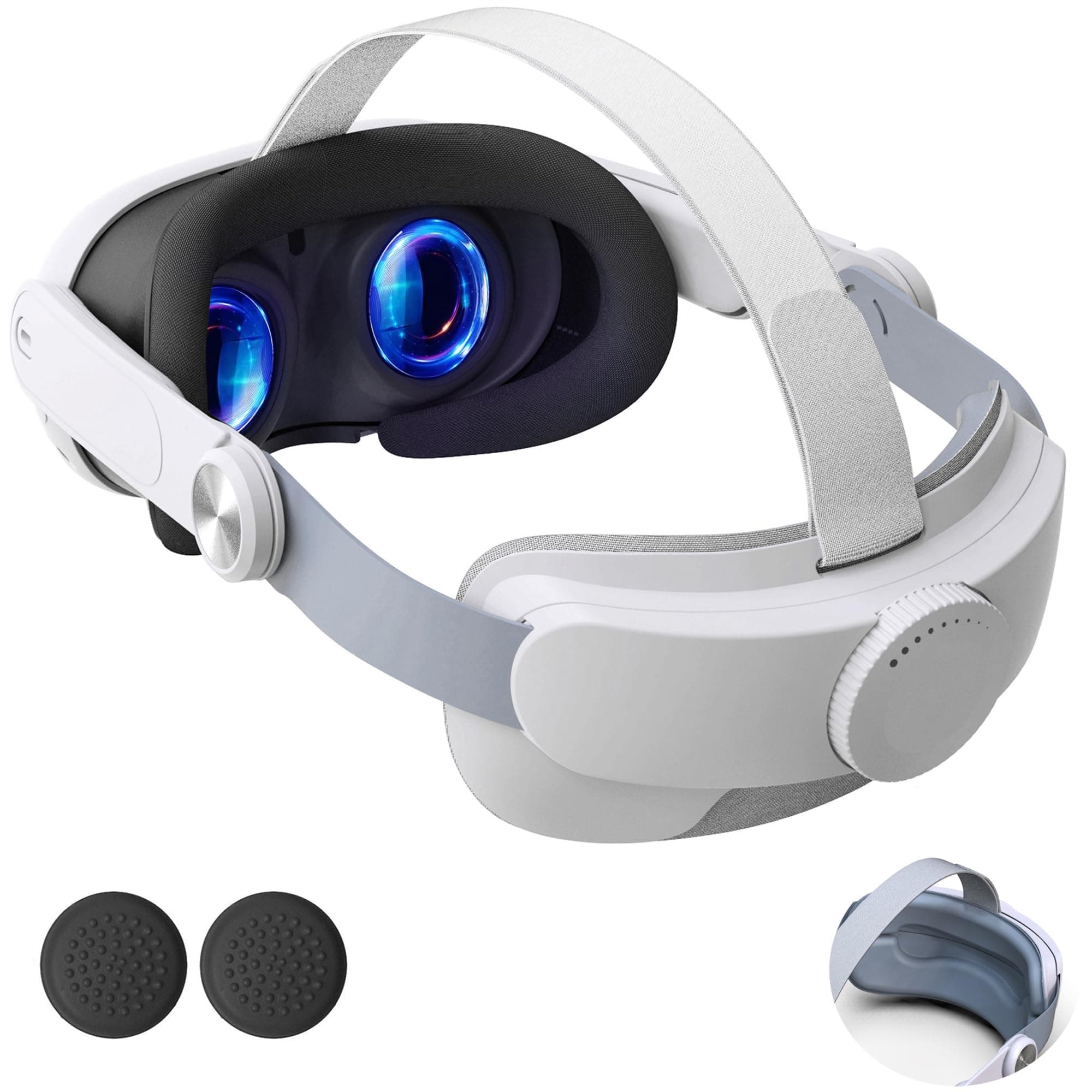 Head Strap for Oculus Quest 3 Headset, Elite Strap Replacement Headstrap for Meta Quest 3 PC Virtual Reality Headsets VR Accesories, Lightweight, Breathable Design and Soft Back Pad Enhance Support